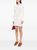 Self Portrait Cream Crochet Mini Dress
