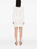 Self Portrait Cream Crochet Mini Dress