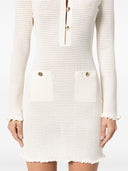 Self Portrait Cream Crochet Mini Dress