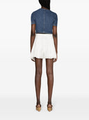 Self Portrait White Cotton Embroidery Shorts