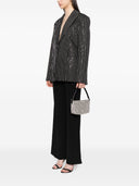 Self Portrait Silver Diamond Small Hobo Bag