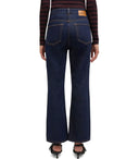 Ganni Betzy Dark Blue Cropped Bootcut Jeans