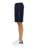 Alexander Mc Queen Bermuda Shorts With Selvedge Logo Band