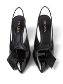 Prada 55mm Crystal Embellished Slingback Pumps