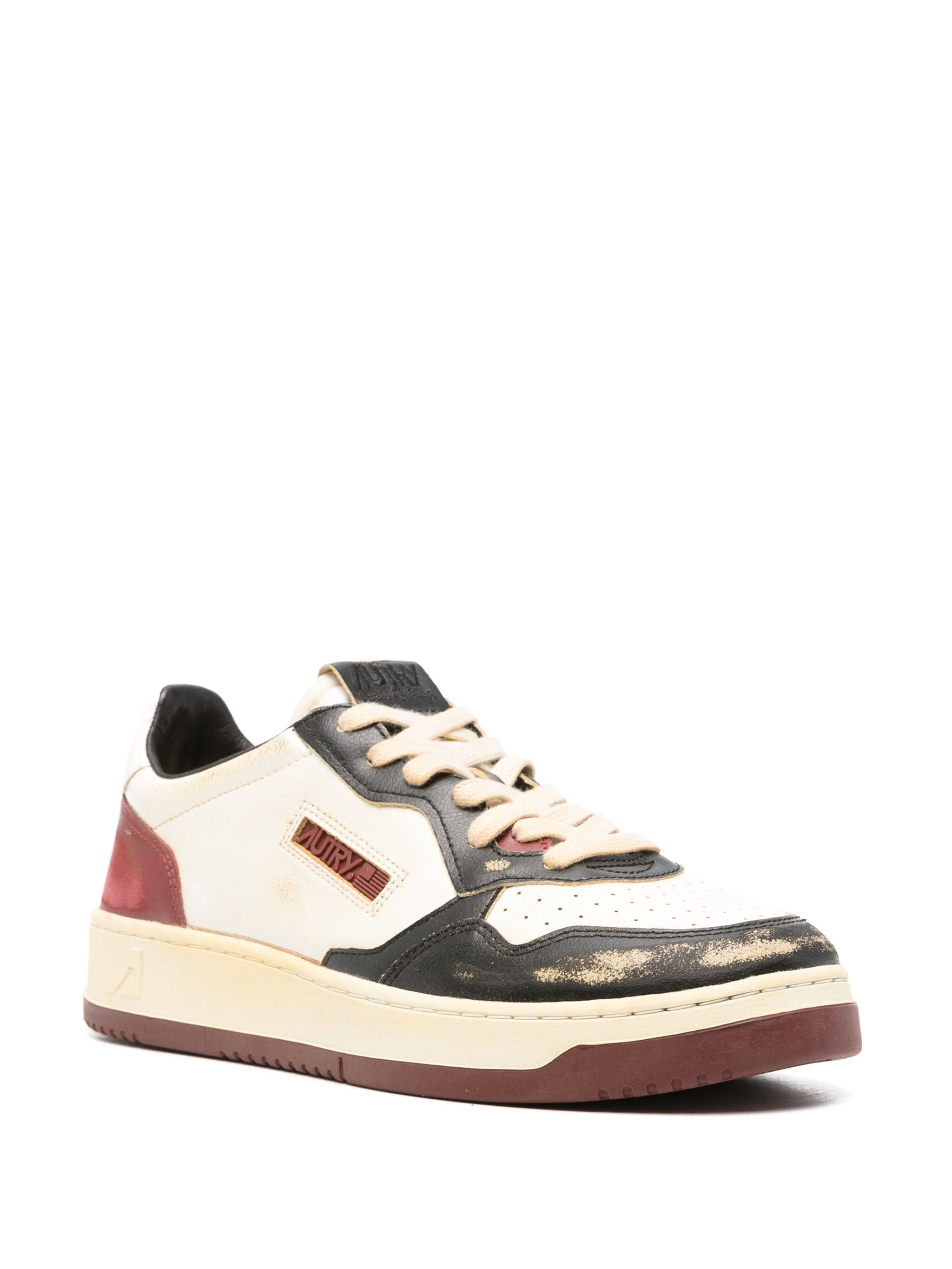 Autry Sup Vint Low Man Beicrack/Leat Blk/Syrah