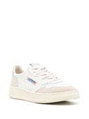 Autry Medalist Low Wom Leat/Suede Wht/Silver