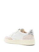 Autry Medalist Low Wom Leat/Suede Wht/Silver