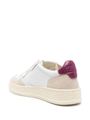 Autry Medalist Low Wom Leat/Suede Wh/Rspb Rad