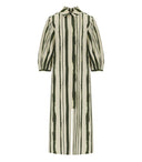 Mm Max Mara Falda Cream Green Shirt Dress