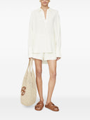 Anine Bing Lake Pullover Shirt Ivory