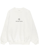 Anine Bing Jaci Sweatshirt Monogram Ivory