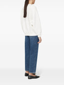 Anine Bing Jaci Sweatshirt Monogram Ivory