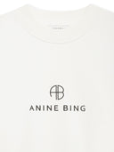 Anine Bing Jaci Sweatshirt Monogram Ivory