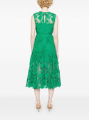 Self Portrait Green Lace Sleeveless Midi Dress