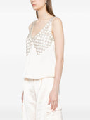 Selbstporträtsatin Satin Diamond Bralette Top