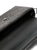 Selbstporträt schwarzer Strasskettenketten -Baguette -Tasche