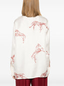 Róhe camisa de caballo de bolsillo de seda