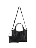 Stella Mc Cartney Logo Crossbody Tote Bag Eco Embossed Grainy Alter Mat W/Studded Logo