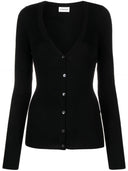 Parosh gerippte Strickjacke mit V-Ausschnitt