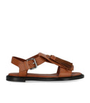 Max Mara Weekend Arte Braune flache Sandale