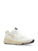Golden Goose Running Sole Nappa Upper Toe And Spur Laminated Star Lizard Printed Heel