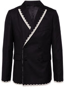 Bode Lacework Double Breasted Tuxedo Jacket