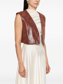 Forte Forte Suede Lizard Print Waistcoat