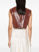 Forte Forte Suede Lizard Print Waistcoat