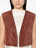 Forte Forte Suede Lizard Print Waistcoat