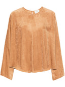 Starke matte Corduroi Langarmes Top