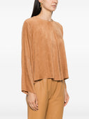 Starke matte Corduroi Langarmes Top