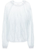 Strong Strong Mohair Cable Roundneck Sweater