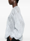Strong Strong Mohair Cable Roundneck Sweater