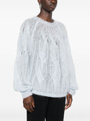Strong Strong Mohair Cable Roundneck Sweater