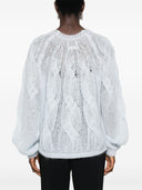 Strong Strong Mohair Cable Roundneck Sweater