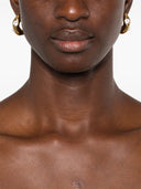 Orecchini di scultura a cerchio forte con strass