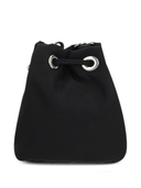 Prada Logo Appliqué Studded Bucket Bag