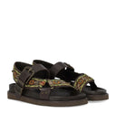 Ash Unica Dark Brown Flat Sandal