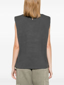 Golden Goose Journey W`s Sleeveless Padded Shoulders T Shirt