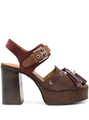 Siehe von Chloé Tassel Patchwork Sandalen