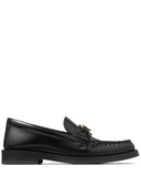 Jimmy Choo Addie Leather Loafers With Logo Plaque