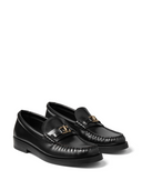 Jimmy Choo Addie Leather Loafers With Logo Plaque