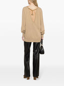 Suéter de lana virgen moschino con encanto de corazón