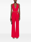 Moschino Jumpsuit With Halter Neck And Padlock Detail