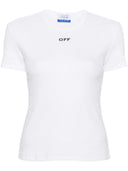 Off White Off Stamp Rib Basic Tee White Black