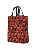 Palm Angels Classic Logo Flames Tote Bag Red Yellow/
