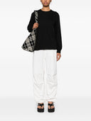 Alexander Wang Essential Jsy Ls Tee W/ Puff Logo & Bound Neck