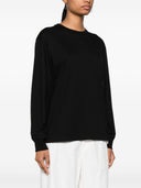 Alexander Wang Essential Jsy Ls Tee W/ Puff Logo & Bound Neck