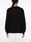 Alexander Wang Essential Jsy Ls Tee W/ Puff Logo & Bound Neck