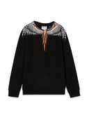 Marcelo Burlon County Of Milan Black Grizzly Wings Crewneck